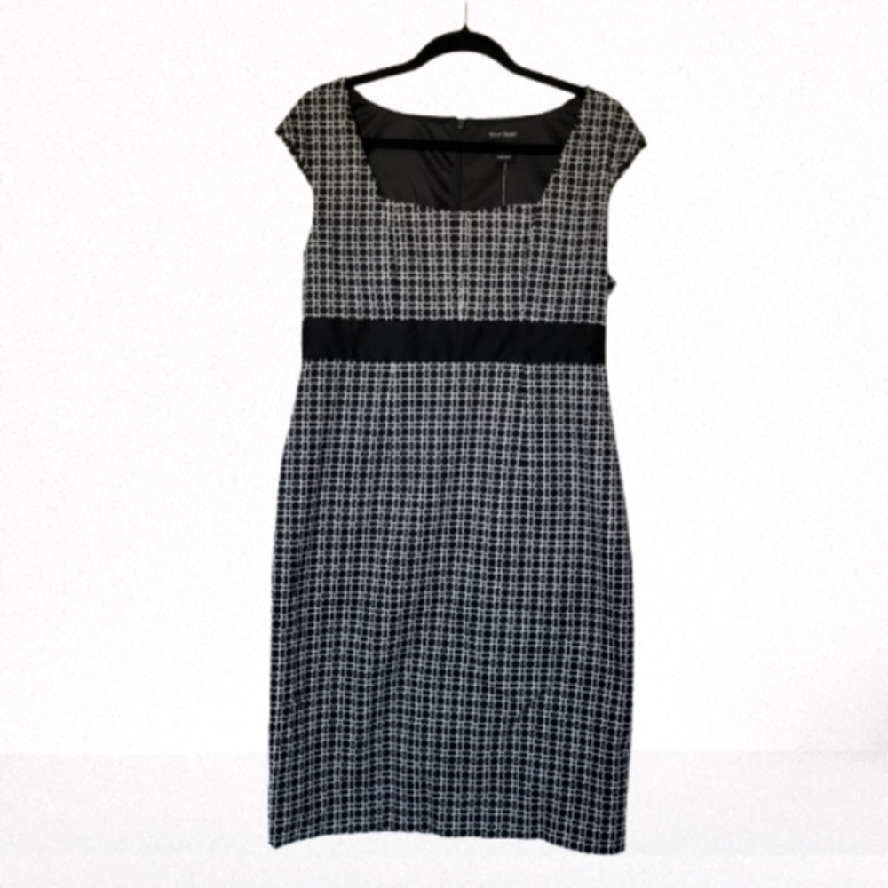 White House Black Market Black Midi Dress Size 10
